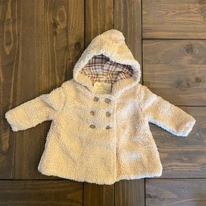 NWT Rylee + Cru Nordstrom Sherpa Hooded Coat Beige